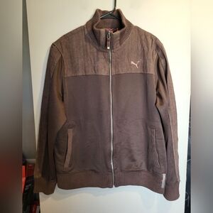 Puma Brown Zip-Up Jacket, Size XL